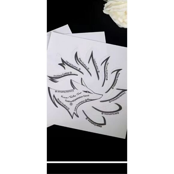 Goth Beautiful Ten piece, goth make up brush set AND Eye ￼￼stencil kit .!!!!! - Picture 8 of 14